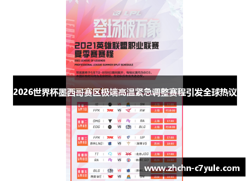 2026世界杯墨西哥赛区极端高温紧急调整赛程引发全球热议